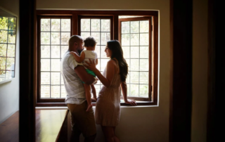 Family Enjoying New Windows