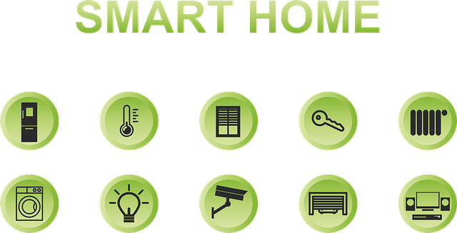 smart home, button, green