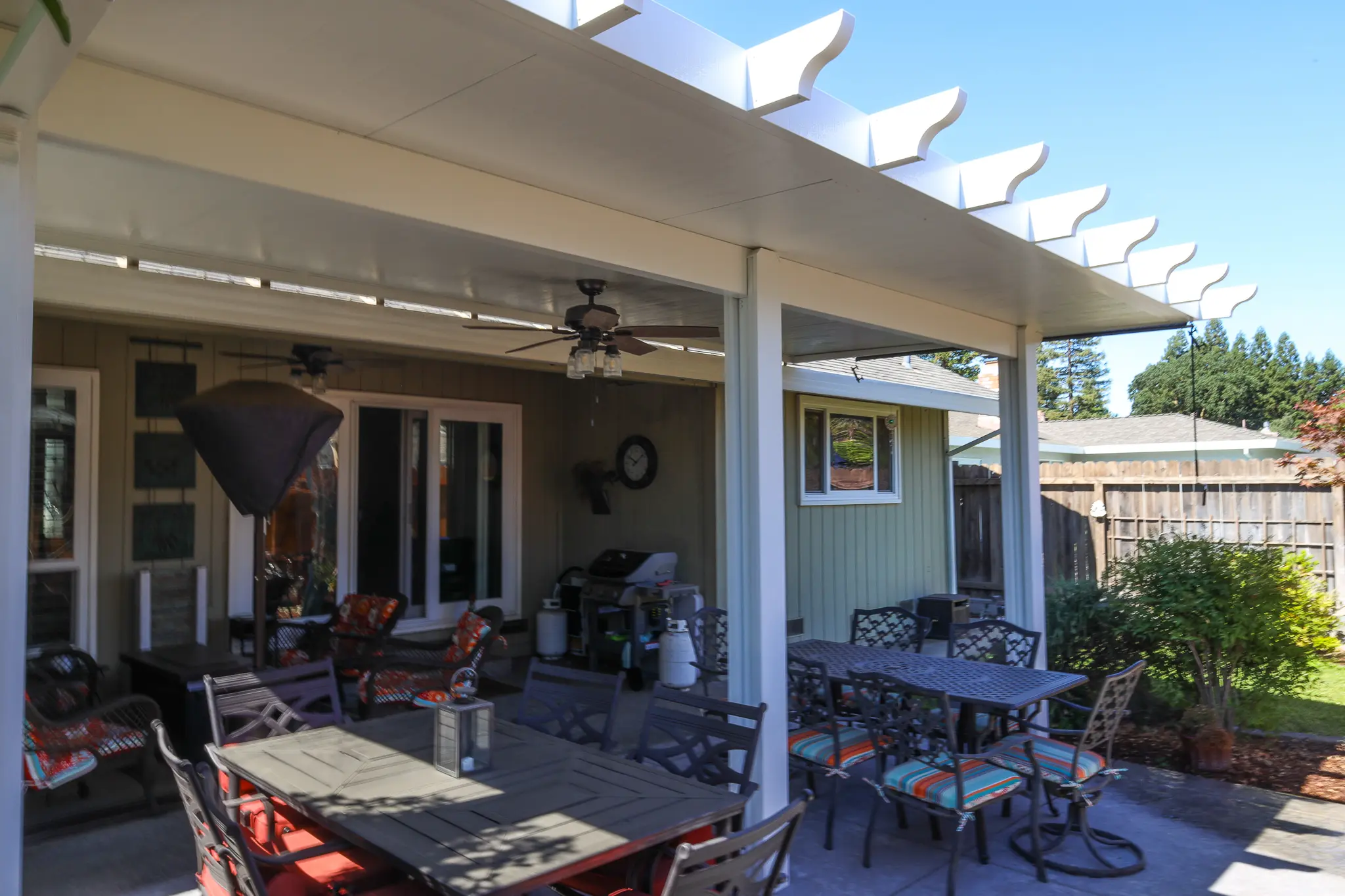 Naturally uses Alumawood patio covers and Northern California prices, targeting users actively researching aluminum shade structures in that geographic region.